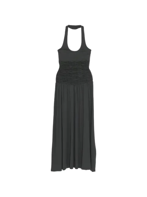 Aya Muse ruched-waist dress Grey AMSS2623