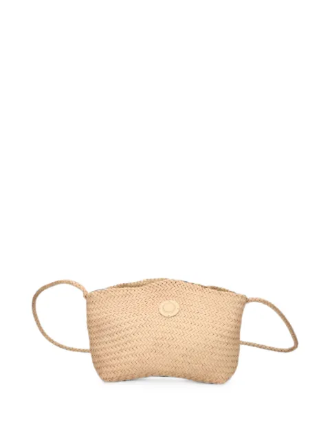 DRAGON DIFFUSION Corsina woven leather crossbody bag Neutrals 8701