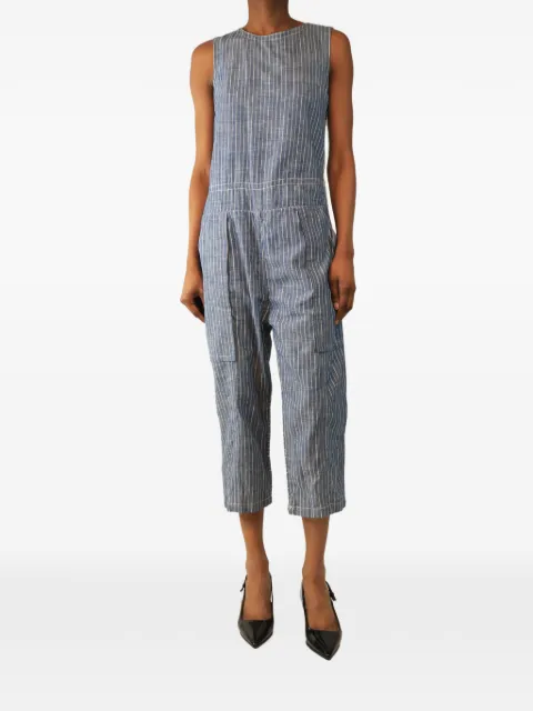 Victor Alfaro striped sleeveless jumpsuit Blue BLUEJUMPSUITS