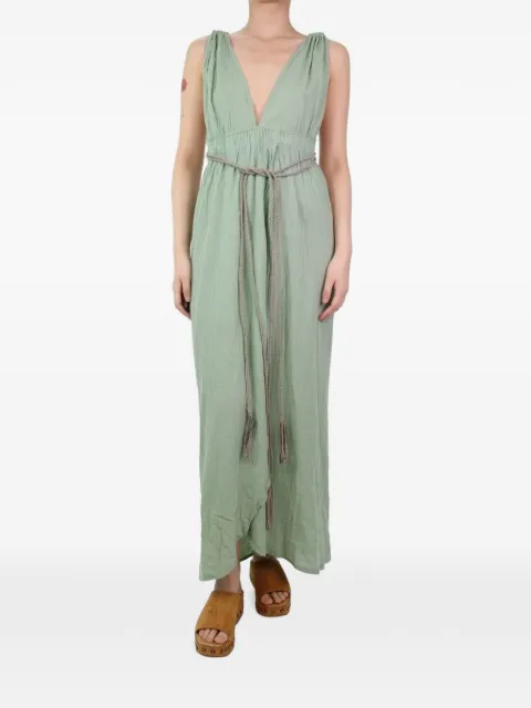 Caravana halterneck braided midi dress Green GREENHALTERNECKDRESS