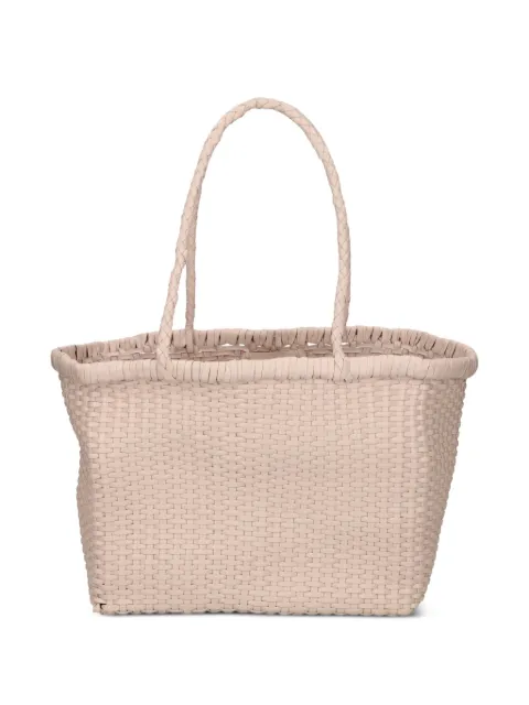 DRAGON DIFFUSION small B Weave leather tote bag Neutrals 8804