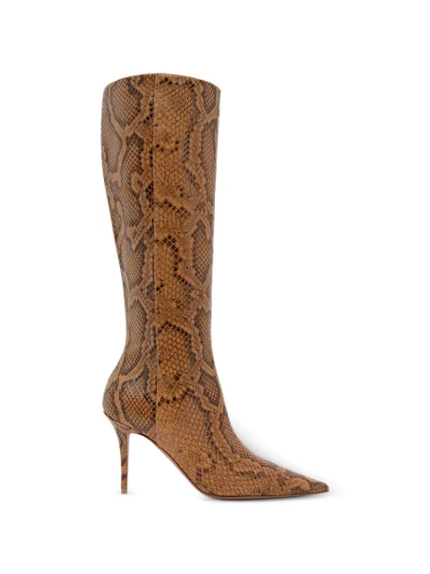 Amina Muaddi Barbara snake-effect boots Brown BO002090L024MU007