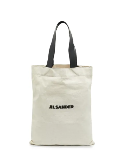 Jil Sander Pre-Owned logo-print tote bag Neutrals 1291351