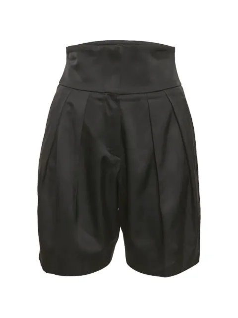 Emporio Armani Pre-Owned pleated high-waisted shorts Black 1268223