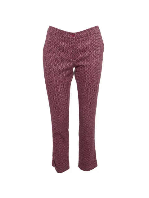 Etro Pre-Owned jacquard straight-leg trousers Pink 1309334