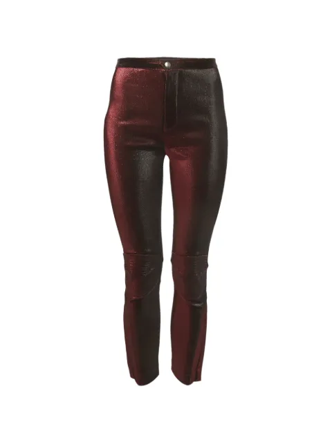 AREA knitted-knee straight-leg trousers Red 1300315
