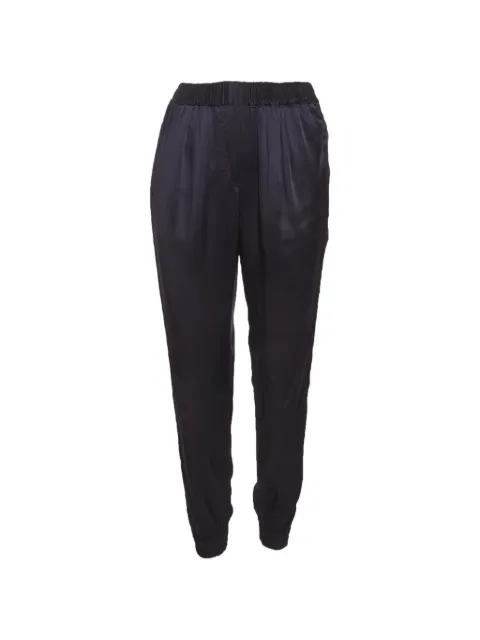 Lanvin Pre-Owned satin lace trousers Blue 1309858