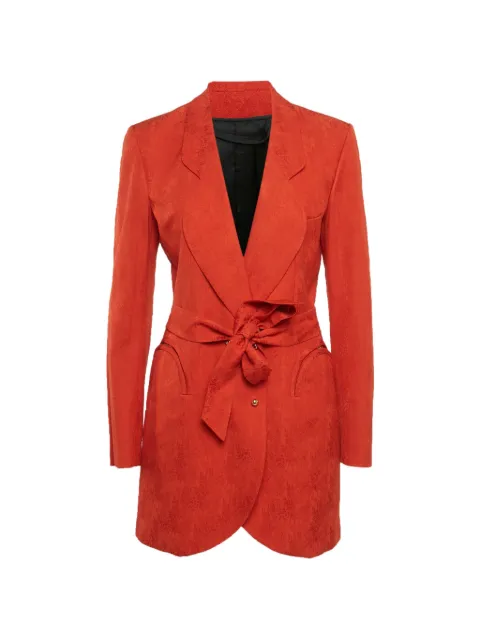 Blazé Milano belted jacquard blazer Orange 1269051