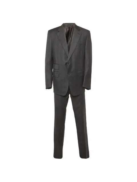 Tom Ford Vintage single-breasted check-pattern wool suit Black 1308753
