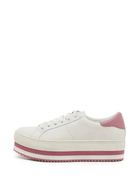 Marc Jacobs Vintage platform leather lace-up sneakers White 1348561