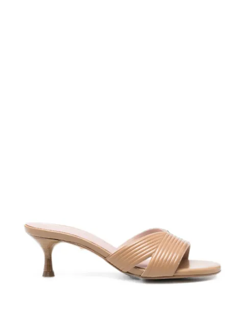 Pedro Miralles crossover-strap heeled sandals Neutrals 18124