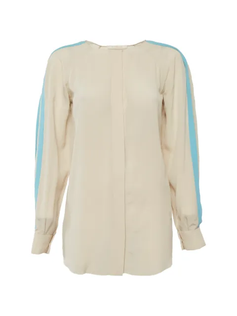 Chloé Pre-Owned tie-detail silk blouse Neutrals 1289885