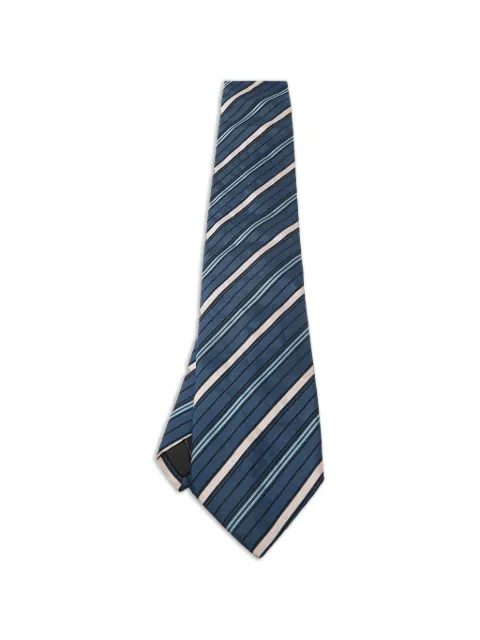S.T. Dupont striped silk tie Blue 1264601