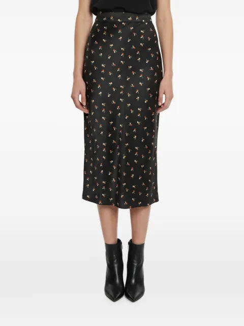 Victoria Victoria Beckham floral-print midi skirt Black 1351631