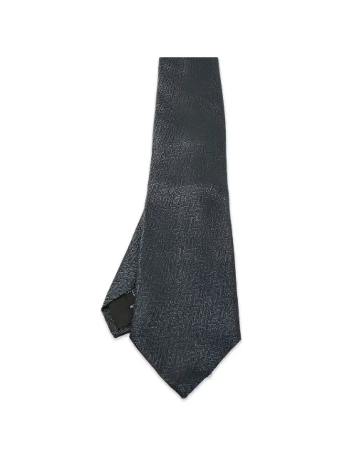 S.T. Dupont jacquard zig-zag tie Blue 1264667