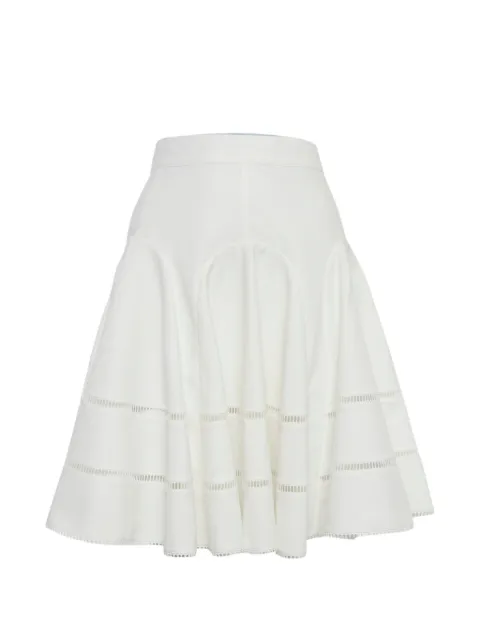 Louis Vuitton Pre-Owned jacquard flared midi skirt White 1291752