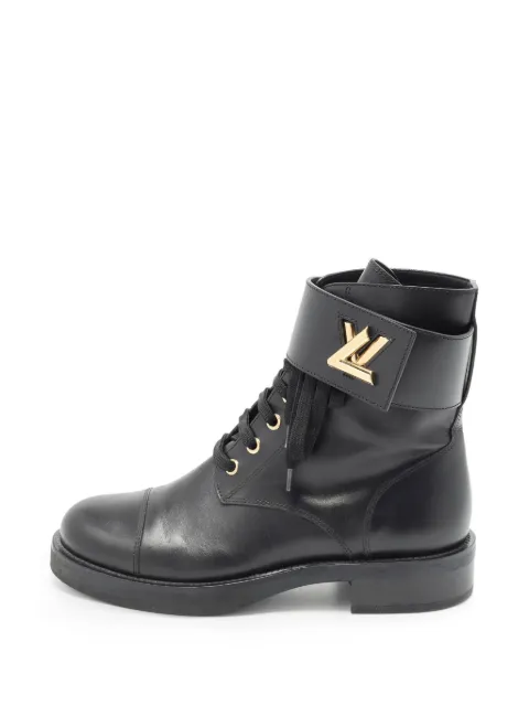 Louis Vuitton Pre-Owned Wonderland Flat Ranger combat boots Black 1357679