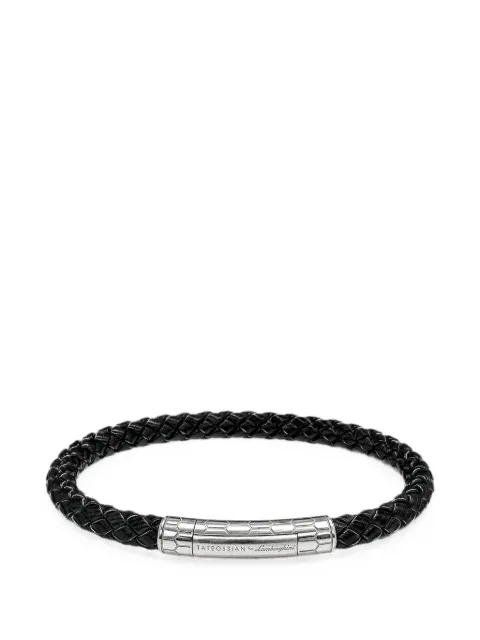 Tateossian braided leather bracelet Black TABRRHSLAM0012