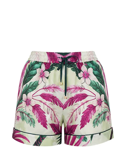 F.R.S For Restless Sleepers Lissipa floral-print drawstring shorts Neutrals MT000418TE00882