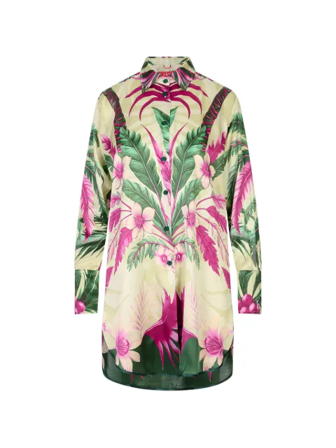 F.R.S For Restless Sleepers Aella floral-print button-down shirt Green AB000866TE00884