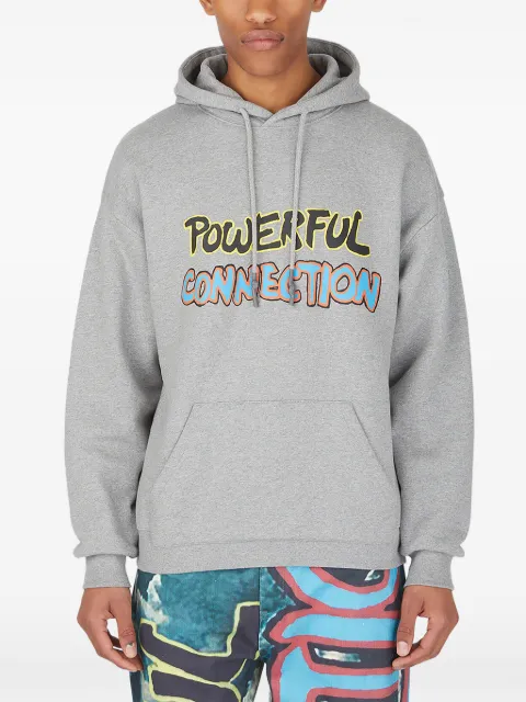 DRx x STEFAN MEIER x LN-CC graphic-print drawstring hoodie Grey DRXSMLNCC09