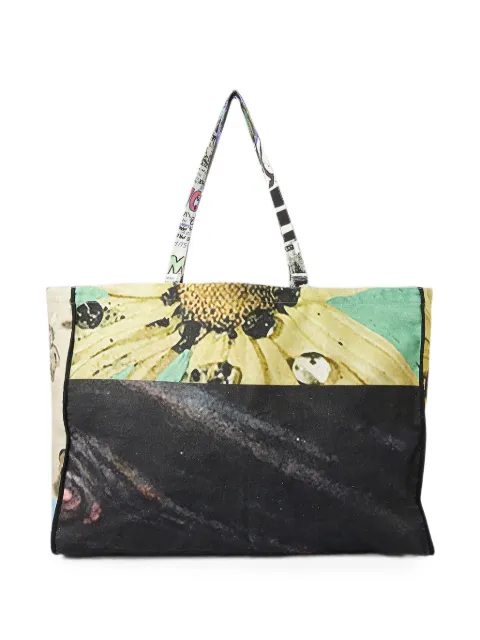 DRx x STEFAN MEIER x LN-CC Powerful Connection graphic-print canvas tote bag Black DRXSMLNCC11
