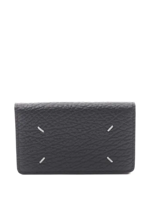 Maison Martin Margiela Pre-Owned 2020s Four-stitch logo card holder Black 1078934