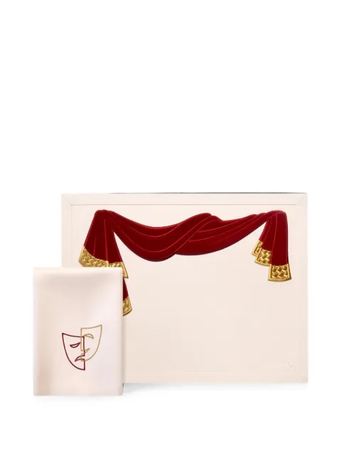 DYVOSHYV Grand Teatro embroidered-detailing placemat and napkin set (set of four) White 4820285150841