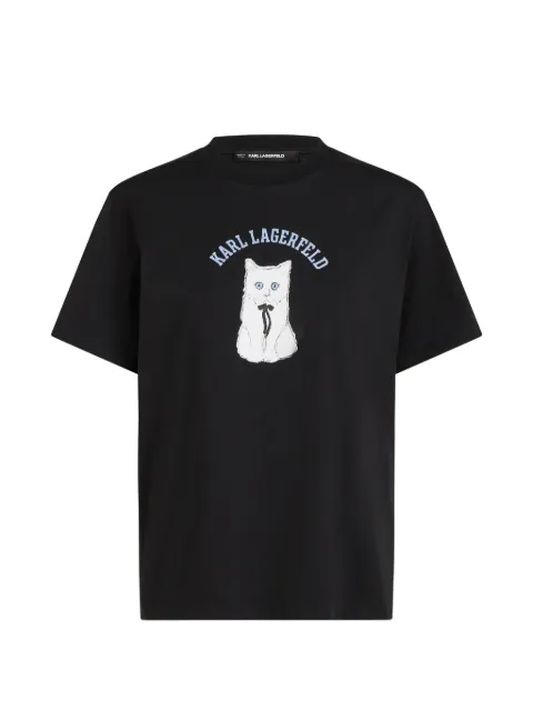 Karl Lagerfeld Ikon Choupette T-shirt Black B4W17079999