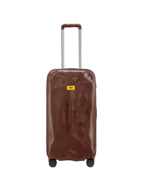 Crash Baggage medium Trunk dented-effect four-wheel suitcase Brown CB168