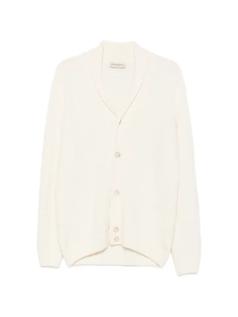 SERGIO MORETTI FIRENZE cable-knit shawl-collar cardigan White 659925212
