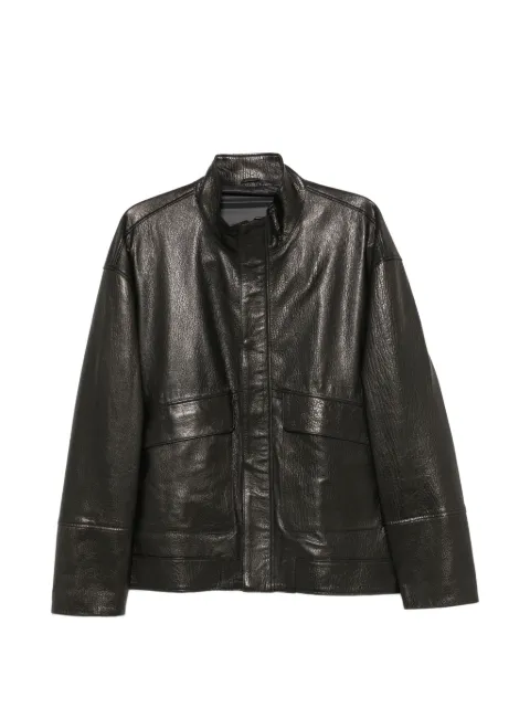 SERGIO MORETTI FIRENZE high-neck panelled jacket Black 662926209BLK