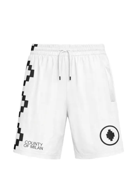 COUNTY OF MILAN logo-print shorts White S6CMMASH085