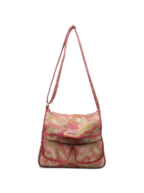 Etro Vintage Paisley-print flap crossbody bag Pink GILTPUUSBA735855W