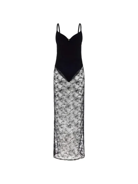 GUESS USA Elena floral-lace underwired bodysuit nightdress Black O6GK02KE870