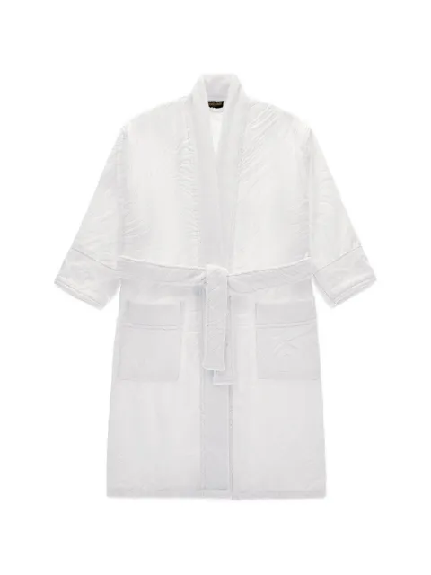 Roberto Cavalli Home animal-print bathrobe White RALM39IM039