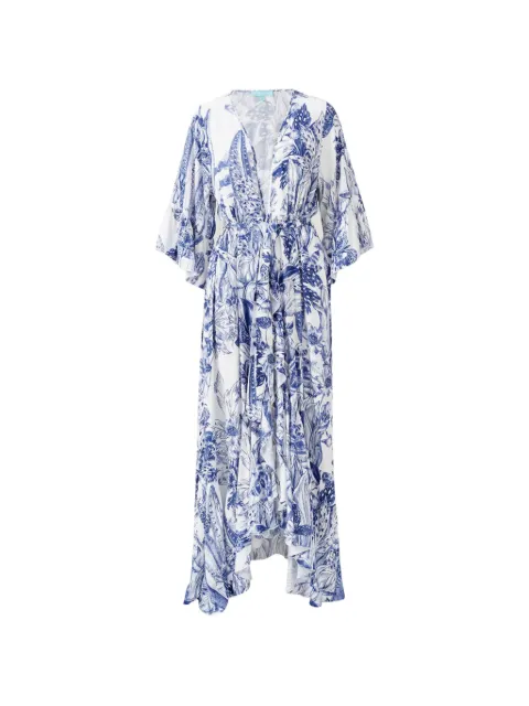 Melissa Odabash Manon floral-print maxi dress White MOHS26MANON