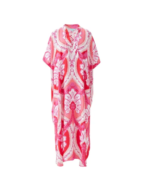 Melissa Odabash Carlotta lace-up maxi dress Pink MOSS26CARLOTTA