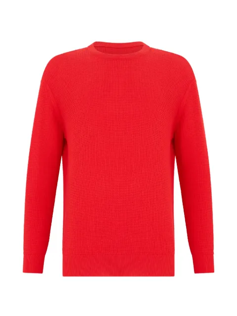 Fedeli waffle-knit cotton sweater Red 7UED5625P