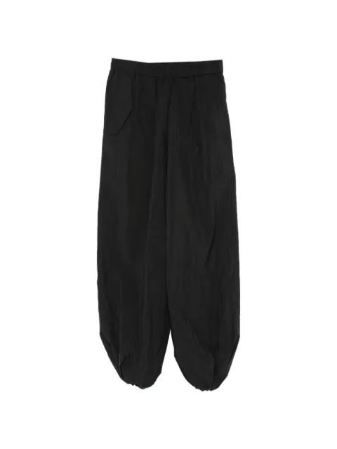 A.M.G. drawstring-hem track pants Black SS26P01