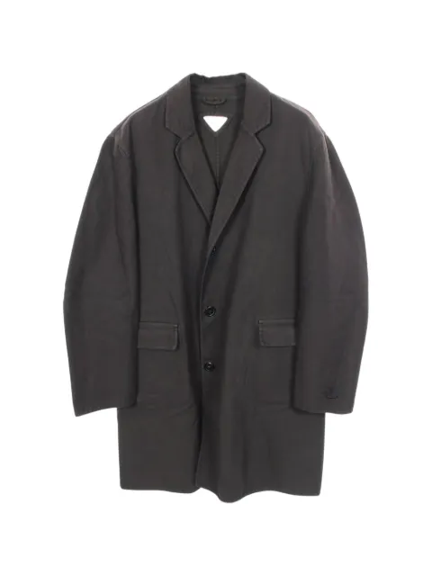 Prada Pre-Owned 2010s single-breasted cotton coat Brown 1073187