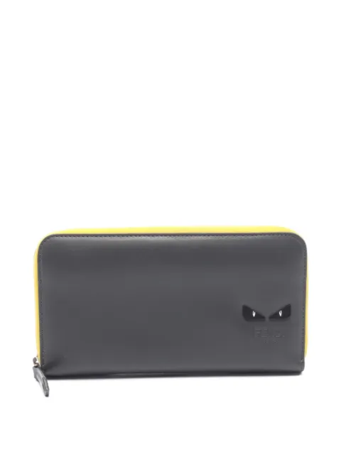 Fendi Pre-Owned 2010s Monster Eyes zip-around wallet Grey 1076307