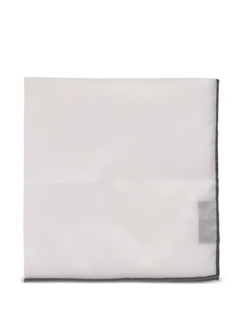 TOM FORD contrast-trim pocket square White TF3153TF95