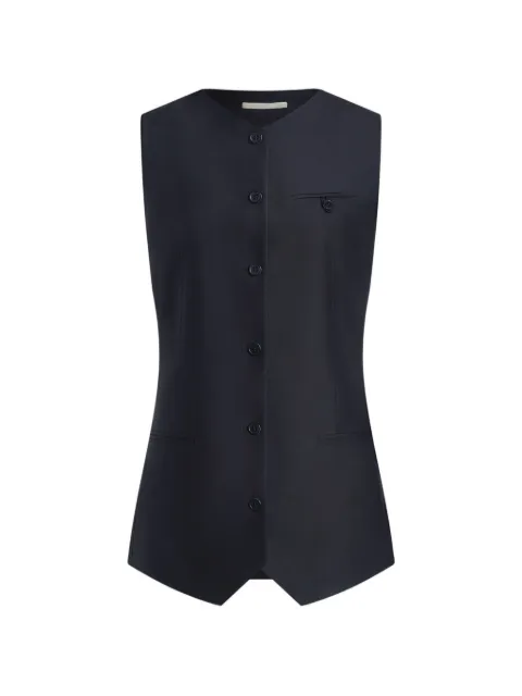 12 STOREEZ Rotunda button-up vest Black 136830