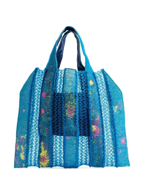 Bielo openwork-knit tote bag Blue BIEBG026