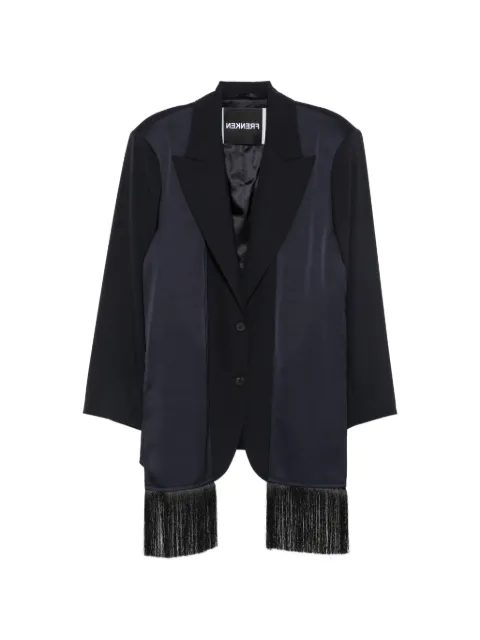Frenken fringe-trimmed layered jacket Black 264802