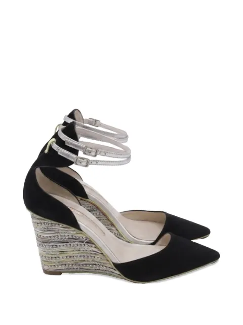 Sophia Webster Lexi beaded wedge pumps Black RFCPUUSSH746242W