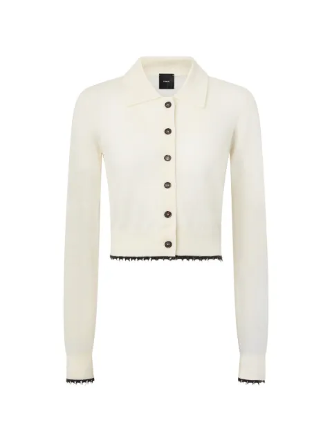 PINKO cropped cardigan with polo collar Neutrals 107331A3IQ