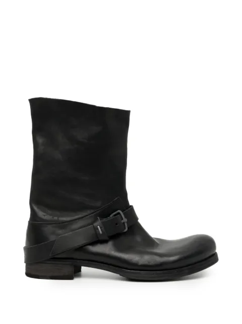 Ma+ buckle-strap biker boots Black S126CU15