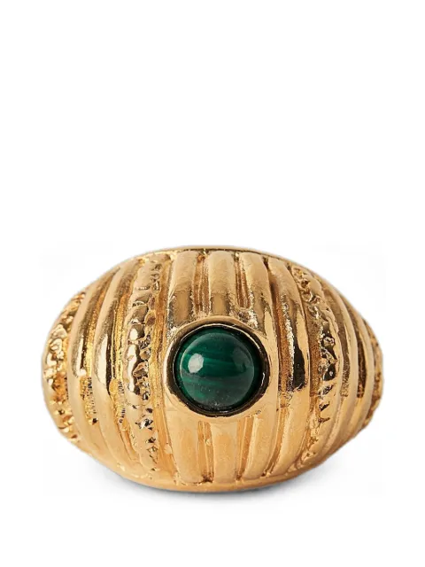 Paola Sighinolfi small reef malachite ring Gold PQN22SRMLQ08